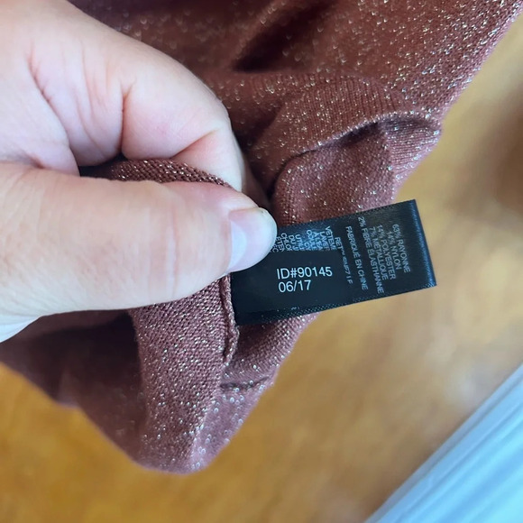 EXPRESS METALLIC RUCHED SWEATER DRESS - Picture 4 of 5